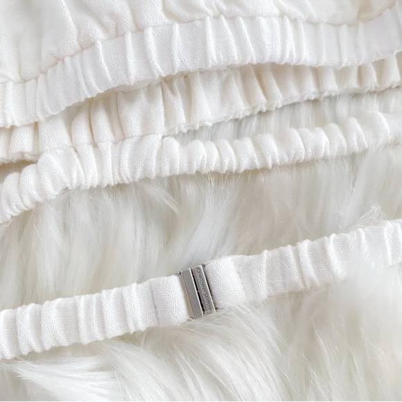 NWOT Jonathan Simkhai STANDARD Clay Washed Linen Ruched Crop Top White - Picture 10 of 15